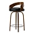 Ergonomic Metal Bar Stool 3D model small image 4