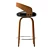 Ergonomic Metal Bar Stool 3D model small image 8