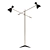 Modern Brass Tripod Floor Lamp 3D model small image 1