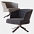 Elegant Swivel Creed Small Armchair 3D model small image 2