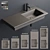 Era Wall-Hung Washbasin - Stylish Ceramic Design 3D model small image 1