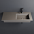 Era Wall-Hung Washbasin - Stylish Ceramic Design 3D model small image 2