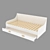 Scandinavian Style Sliding Bench Bed 3D model small image 2
