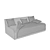Scandinavian Style Sliding Bench Bed 3D model small image 3