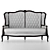 Elegant Classic Harrods Sofa 3D model small image 1