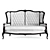 Elegant Classic Harrods Sofa 3D model small image 5