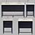 Mahogany Console Vanity Set 3D model small image 1