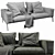 Sleek Flexform Lifesteel Sofa 3D model small image 3