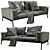 Sleek Flexform Lifesteel Sofa 3D model small image 4