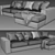 BoConcept Cenova Longue Chaise Sofa 3D model small image 3