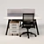 Compact 2-Person Office Desk 3D model small image 2