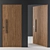 Sleek Wood Frameless Door 3D model small image 2
