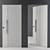 Sleek Wood Frameless Door 3D model small image 3