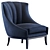 Elegant Heritage Armchair 3D model small image 1