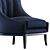 Elegant Heritage Armchair 3D model small image 2