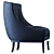 Elegant Heritage Armchair 3D model small image 3