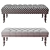 Raleigh Queen Bench: Tufted & Nailhead Accent 3D model small image 2