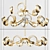 Elegant Golden ISTAN Chandelier 3D model small image 2