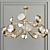 Elegant Golden ISTAN Chandelier 3D model small image 3