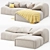 Sleek Modern Corner Sofa - Various Colors 3D model small image 4
