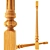 Wooden CNC Baluster 3D model small image 1