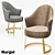 Elegant Margot Longhi Armchair 3D model small image 1