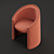 ElegaCozy Husk Armchair 3D model small image 2