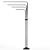 Italian Chrome Floor Lamp: Goffredo Reggiani 3D model small image 5