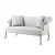 Baker La Fleur Settee: Elegant and Luxurious Seating 3D model small image 2