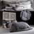MyHouse Plain Comforter Duvet Covers 3D model small image 1