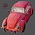 Vintage Beetle Car: Classic Charm on Wheels 3D model small image 2