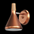 Copper Modern Wall Lamp 3D model small image 1