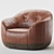 Natuzzi Furrow Armchair: Sleek and Sophisticated 3D model small image 2