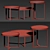 Sleek Aula Table Set 3D model small image 2