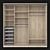 Modus MS163 Sliding Wardrobe: Narrow Profile, Elegant Design 3D model small image 4