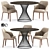 Elegant Dining Set: Poliform Sophie Chair & Calligaris Vortex Table 3D model small image 1