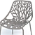 Modern Plastic Dining Chair 3D model small image 3