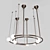 Modern Bronze Metal Pendant Chandelier 3D model small image 1