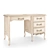 Romano Home Handcrafted Nicole Desk 3D model small image 3