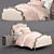 Vintage French Grey Lucine Bed 3D model small image 1