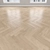 Cream Oak Parquet: Herringbone, Linear & Chevron 3D model small image 3