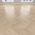 Cream Oak Parquet: Herringbone, Linear & Chevron 3D model small image 4