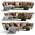 Plush Knit Pillow Sofa 3D model small image 1