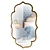 Luxurious Golden Classic Steel Mirror 3D model small image 3