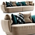 Ligne Roset Ipanema: Sleek Designer Sofa 3D model small image 1