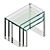 DRAENERT Klassik 1022: Elegant Steel and Glass Tables 3D model small image 5