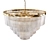 Modern Glass Plate Chandelier 3D model small image 2