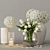 Blooming Beauty: Tulip and Hydrangea Decor Set 3D model small image 1