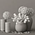 Blooming Beauty: Tulip and Hydrangea Decor Set 3D model small image 3