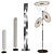 Elegant Floorlamp Trio Set 3D model small image 1